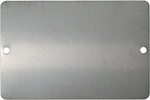 34 Tag Dull Stainless Steel with 2  holes