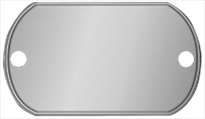 SUPPLY DEPOT MILSPEC™ Dog Tag Dull 2 Holes Box of 100