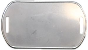 Custom Embossed Tag Slotted Stainless Steel