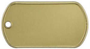 Custom Embossed Tag Brass