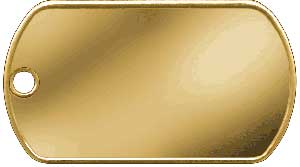 GI Dog Tag Brass Box of 100