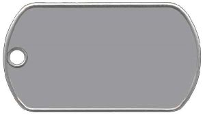 Custom Embossed Tag One-Hole Stainless Steel