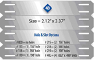 43 Tag Mill Finish Aluminum Box of 1000